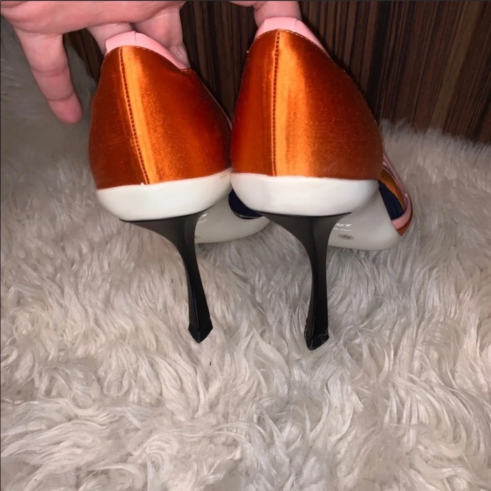 Dior Heels.  Vintage Pink and Orange Dior Heels - Picture 10 of 10